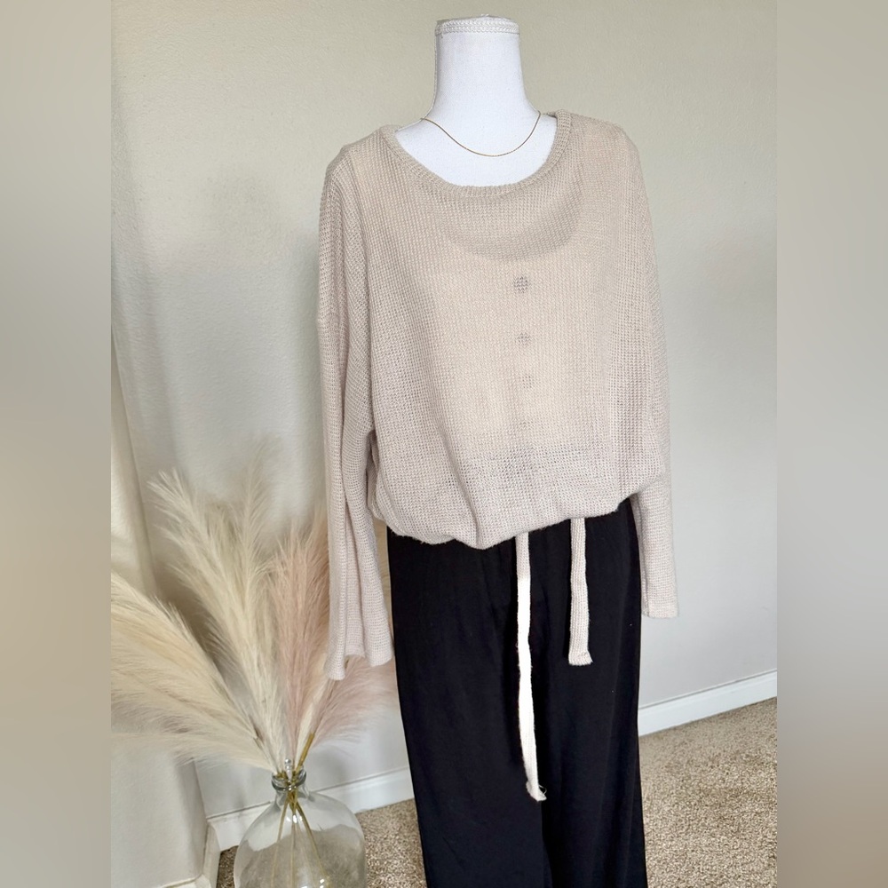 Women's cream beige Sweater Top